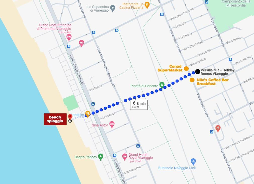 Versilia Mia - Beach At 8Min By Walk! New Rooms! Air Condition! Viareggio Esterno foto